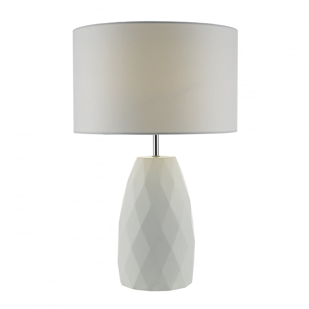 Dar CIA422 | Ciara | Table Lamp | White Diamond Design & Shade