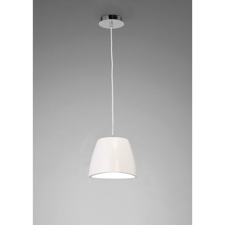 Mantra M4823 Triangle Pendant Small 1 Light Gloss White