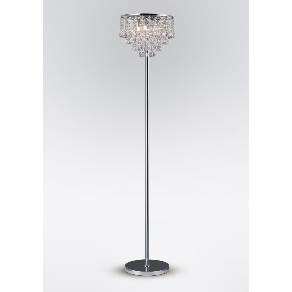 Diyas IL30029 Atla Chrome Floor Lamp