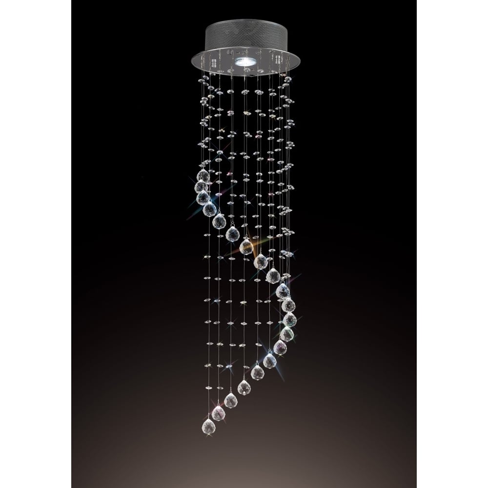 Diyas IL31372 Colorado Pendant Spiral Chrome/crystal