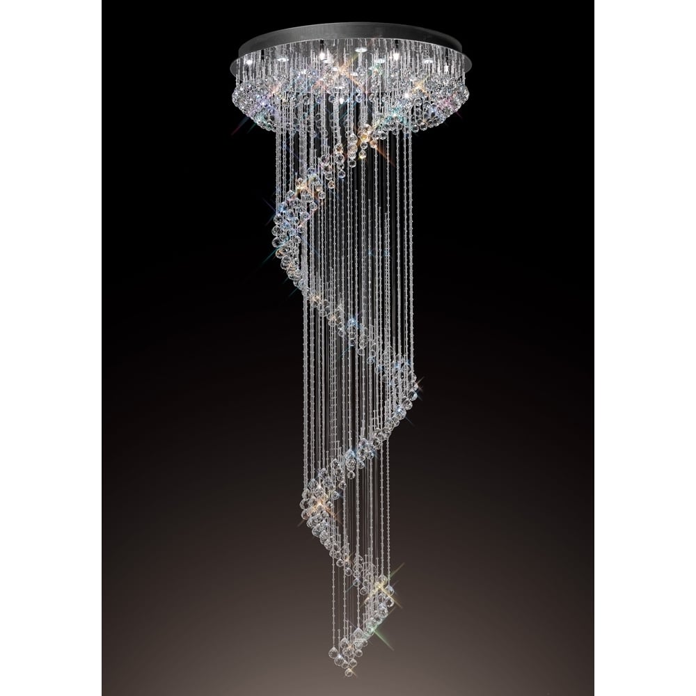 Diyas IL31376 Colorado Pendant Spiral Chrome/crystal