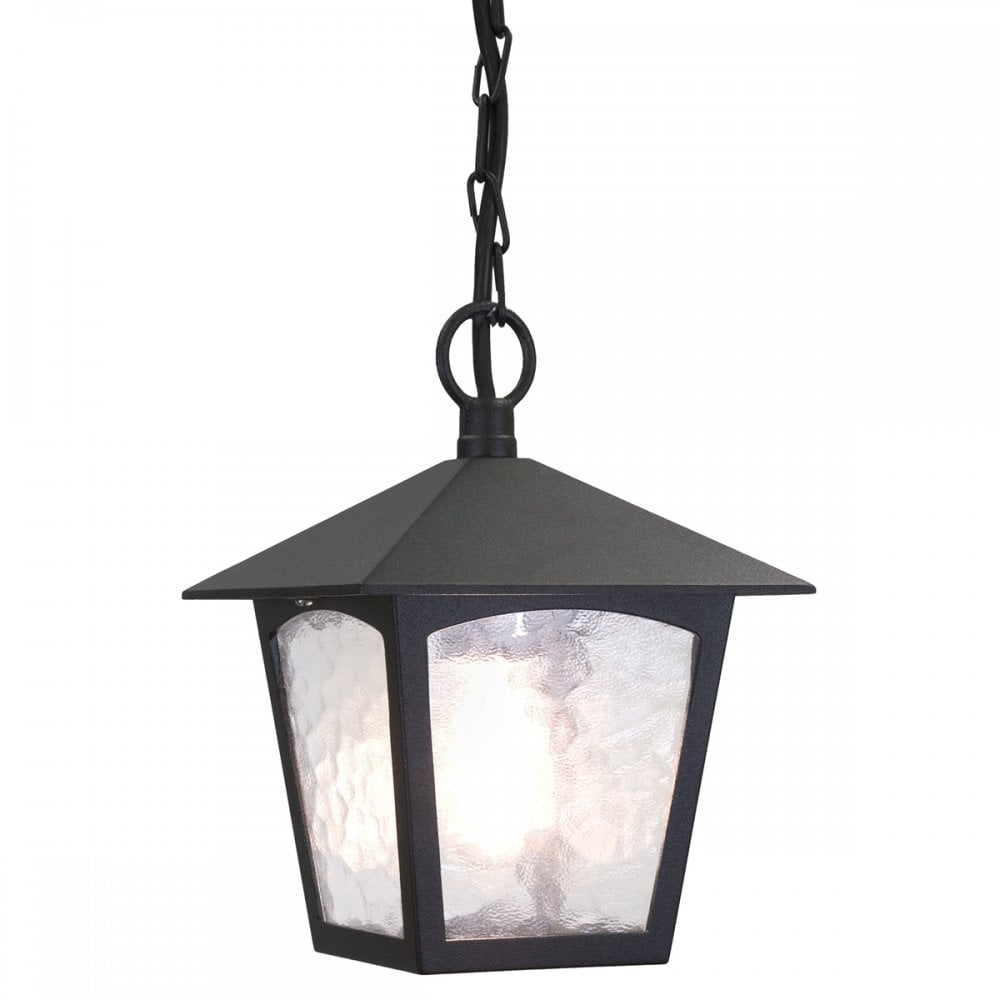 Elstead BL6B BLACK York Porch Chain Lantern Black