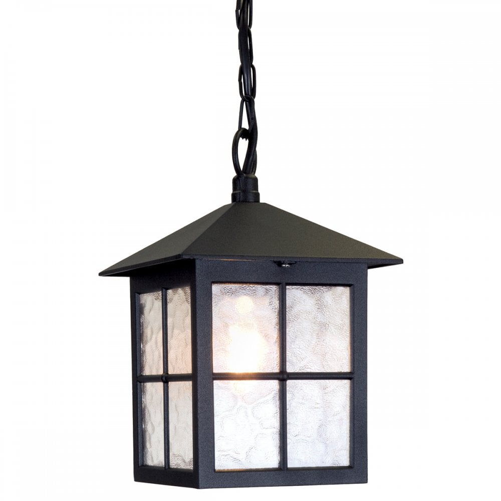 Elstead BL18B BLACK Winchester Porch Chain Lantern Black