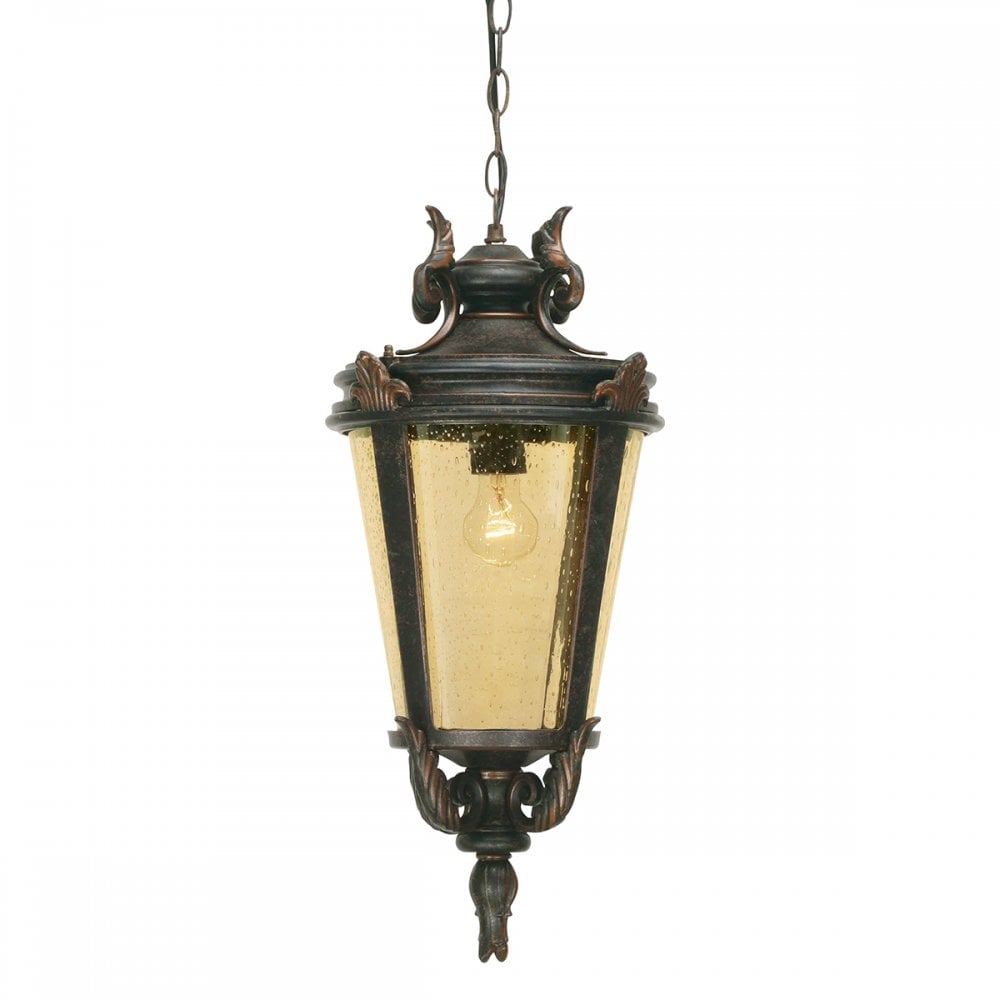 Elstead BT8/L Baltimore Large Chain Lantern Weathered Bronze