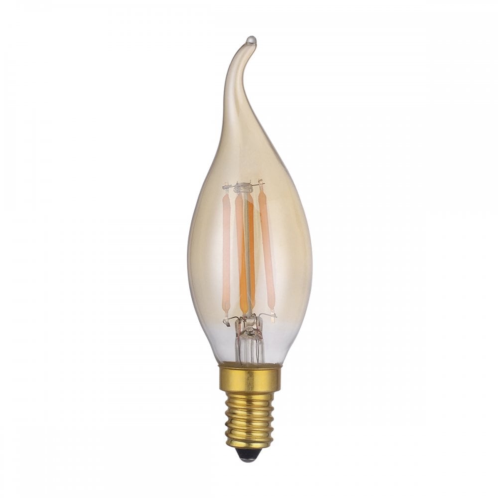 Dar E14 4W | LED Vintage Candle Tip Lamp | Dimmable | Pack of 5