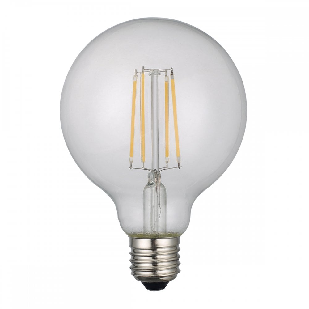 Dar E27 6W LED | Medium Globe Lamp 5-Pack | Dimmable | Clear Glass