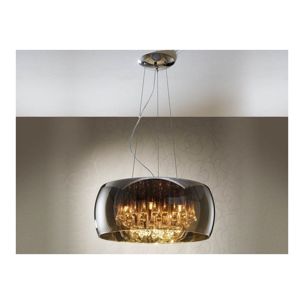 Schuller 508111 Argos 6 Light Pendant Crystal Chrome Clear