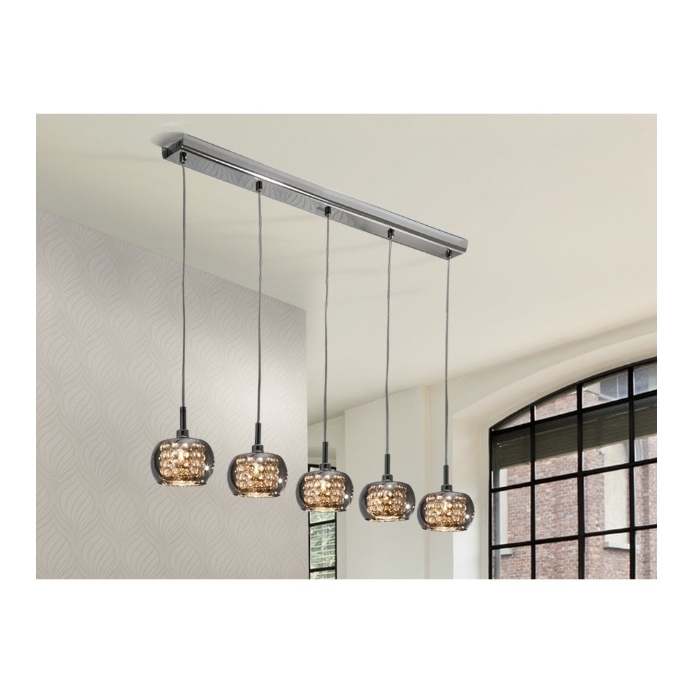 Schuller 193539 | Arian | 5-Light Bar Pendant with Glass Crystal