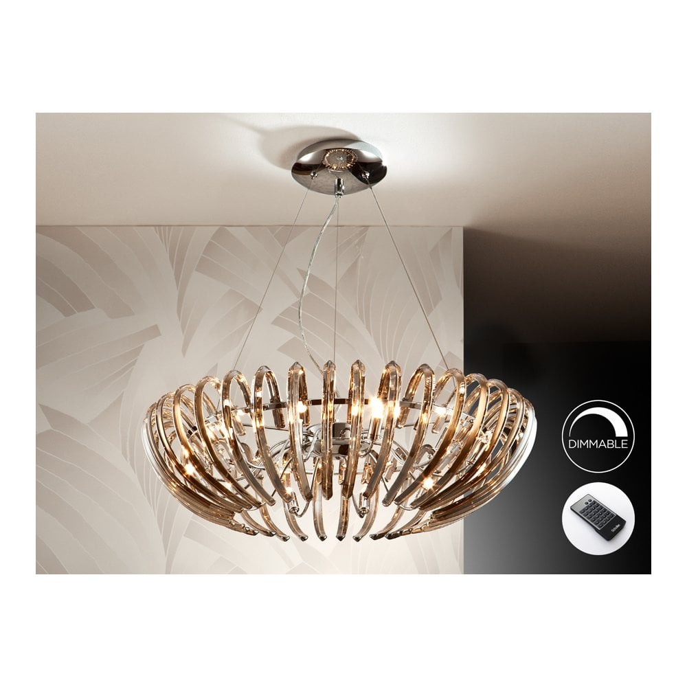 Schuller 876124D Ariadna 12 Light Pendant Chrome Clear