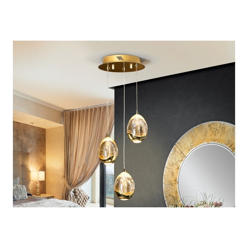 Schuller 783741 Rocio 1 Light LED Pendant Golden Champagne