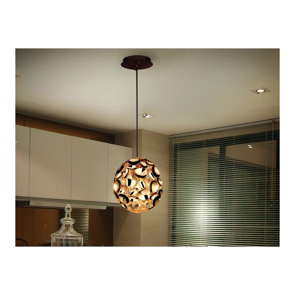 Schuller 266035N Narisa 1 Light Pendant Rose Gold Plated