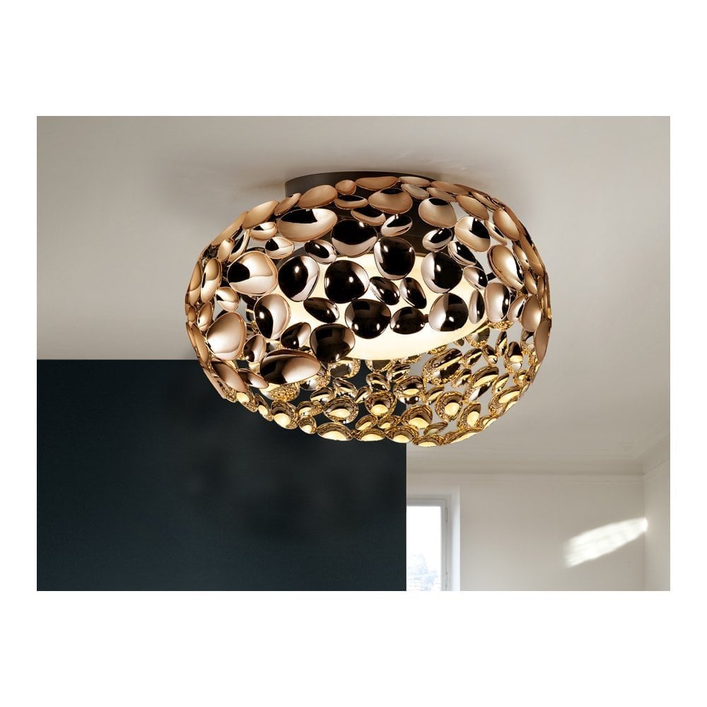 Schuller 266822N Narisa 5 Light Ceiling Light Rose Gold Plated Brown Opal