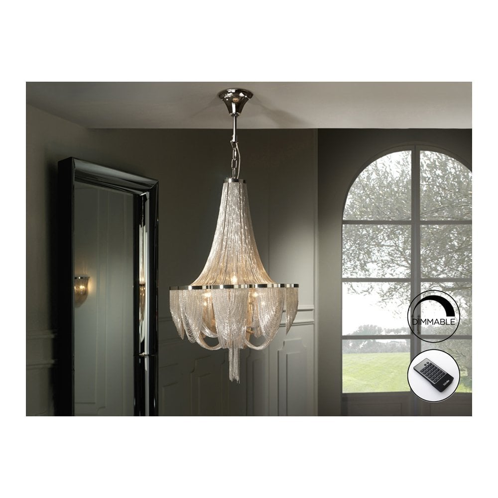 Schuller 872853D Minerva 10 Light Pendant Chrome Nickel