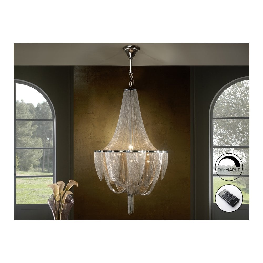 Schuller 872941D Minerva 12 Light Pendant Chrome Nickel