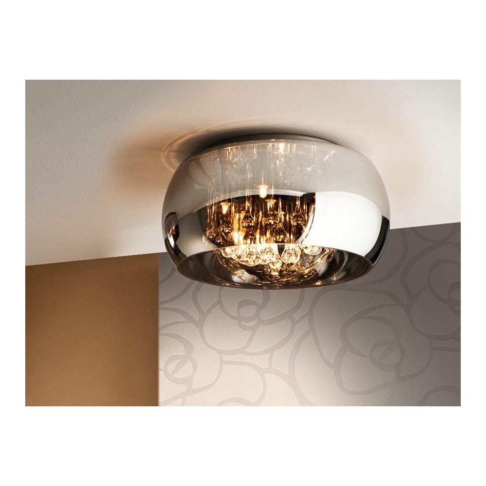 Schuller 507939 Argos 5 Light Crystal Ceiling Light Chrome Clear