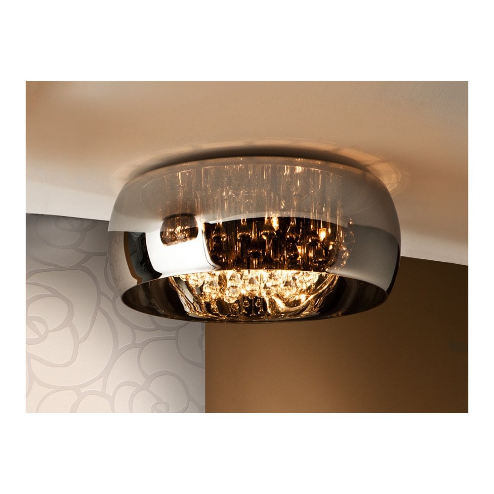 Schuller 508030 Argos 6 Light Crystal Ceiling Light Chrome Clear