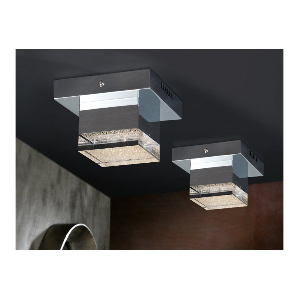 Schuller 475168 Prisma LED Light Ceiling Light Chrome Clear