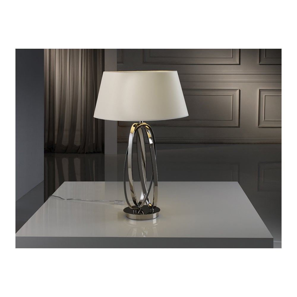 Schuller 316451UK kayla 1 Light Table Lamp Polished Nickel