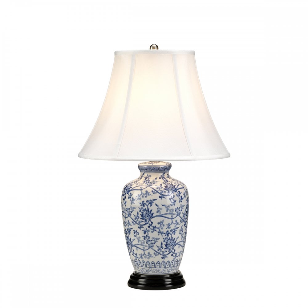 Elstead BLUE G JAR/TL Blue Ginger Jar 1 Light Table Lamp Blue