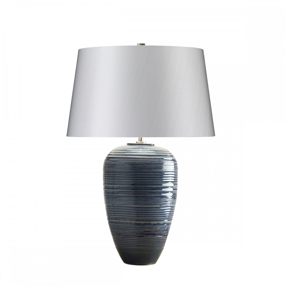 Elstead POSEIDON/TL Poseidon 1 Light Table Lamp Blue Glaze