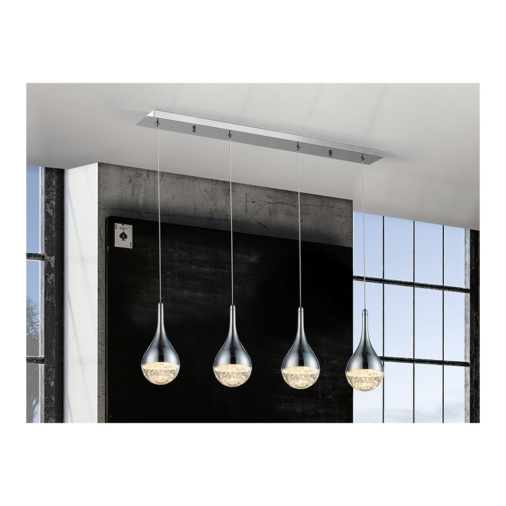 Schuller 773421 Elie 4 LED Pendant Light Chrome