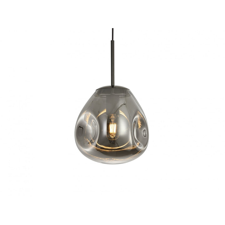 Nelson Lighting LE00308 | Smokey Grey Pendant | Blown Glass Artistry
