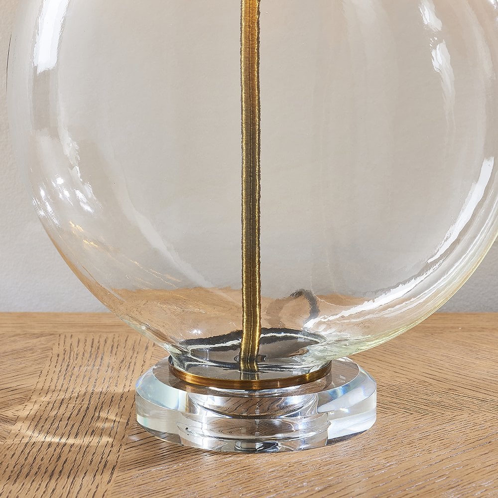 Endon 90559 Gideon 1 Light Table Lamp Clear Glass