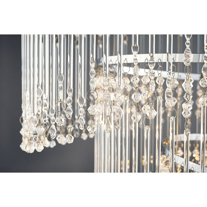 Endon CAMILLE-24CH 24 Light Chrome Chandelier With Glass Drops