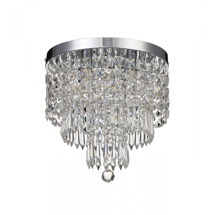 Nelson Lighting NL70569 Isabelle Bathroom Ceiling Light 4 Light Polished Chrome/Crystal