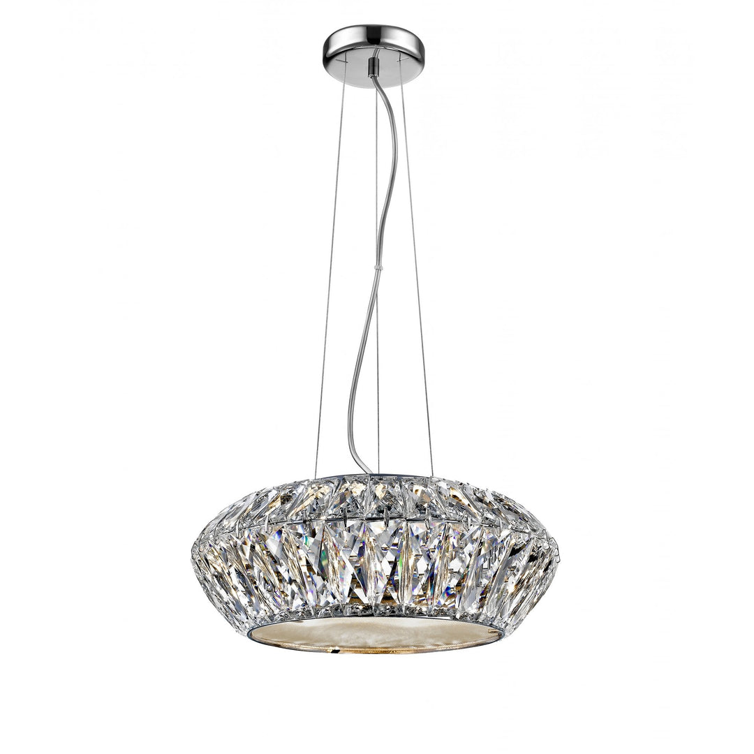 Impex Lighting LED1705/04/CH Armel 4 Light LED Crystal Pendant Chrome