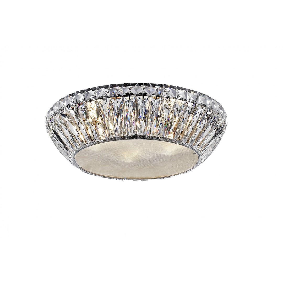 Impex Lighting LED1705/05/PL/CH Armel 5 Light LED Crystal Flush Chrome