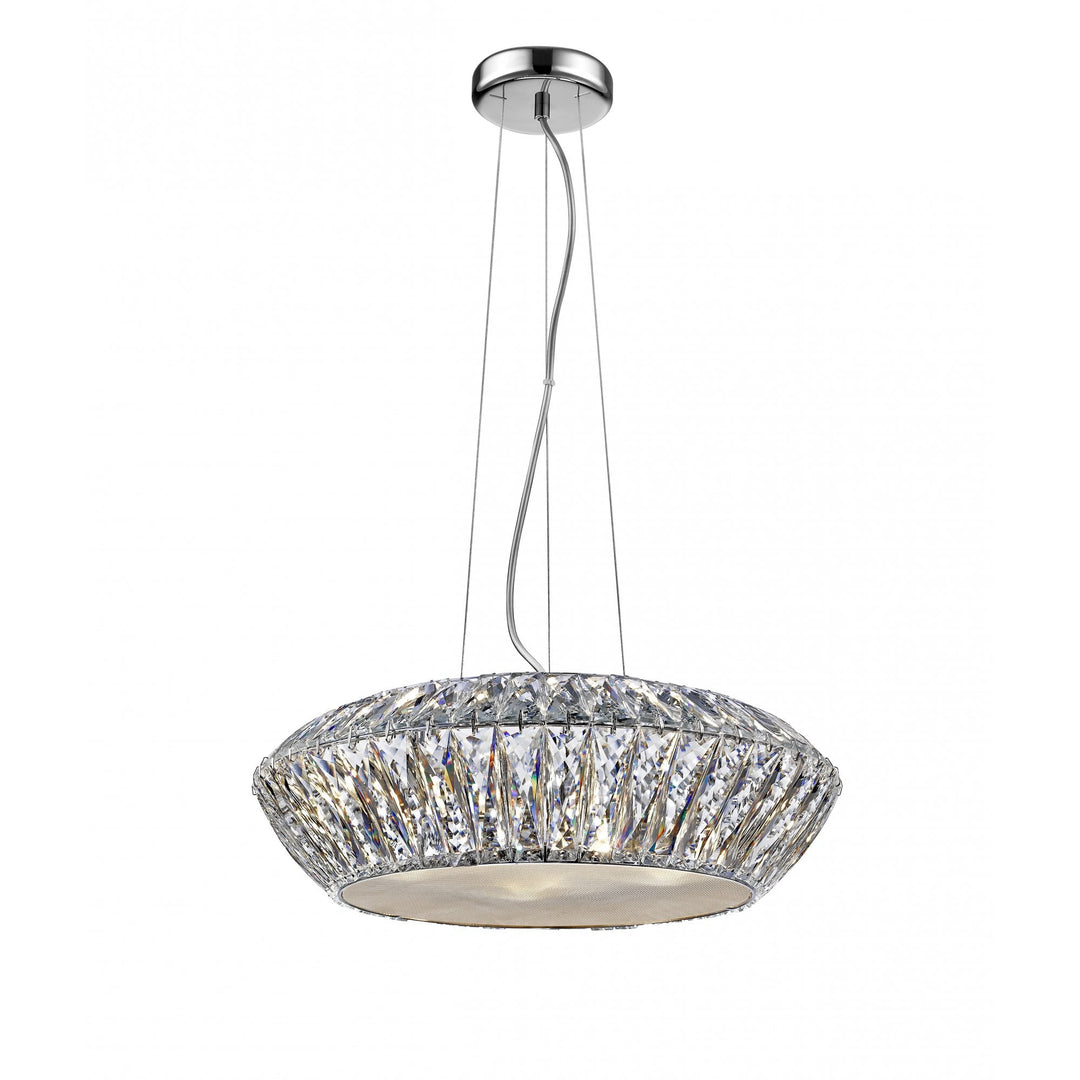 Impex Lighting LED1705/05/CH Armel 5 Light LED Crystal Pendant Chrome