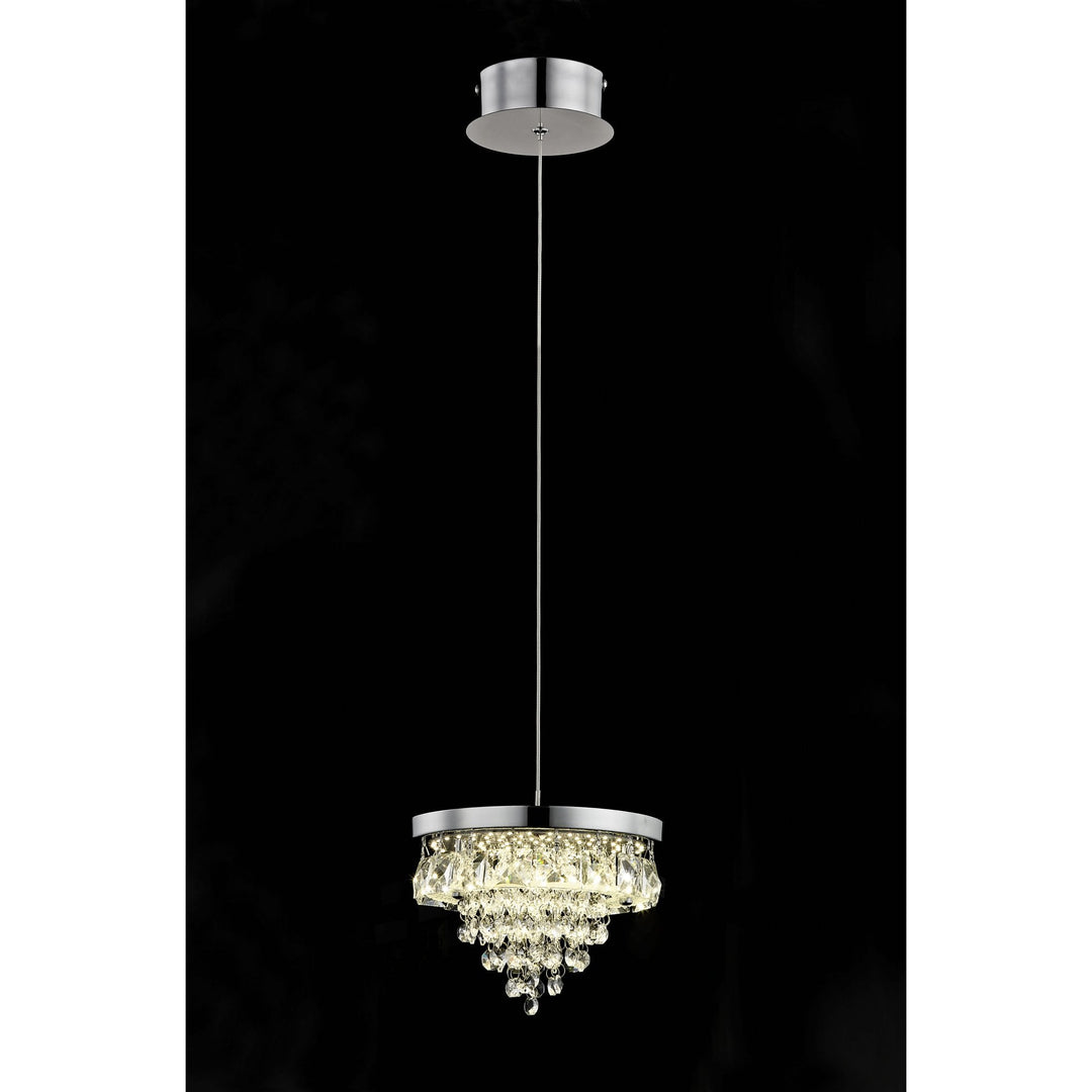 Impex Lighting LED608243/01/CH Essonne 1 Light LED Pendant Chrome