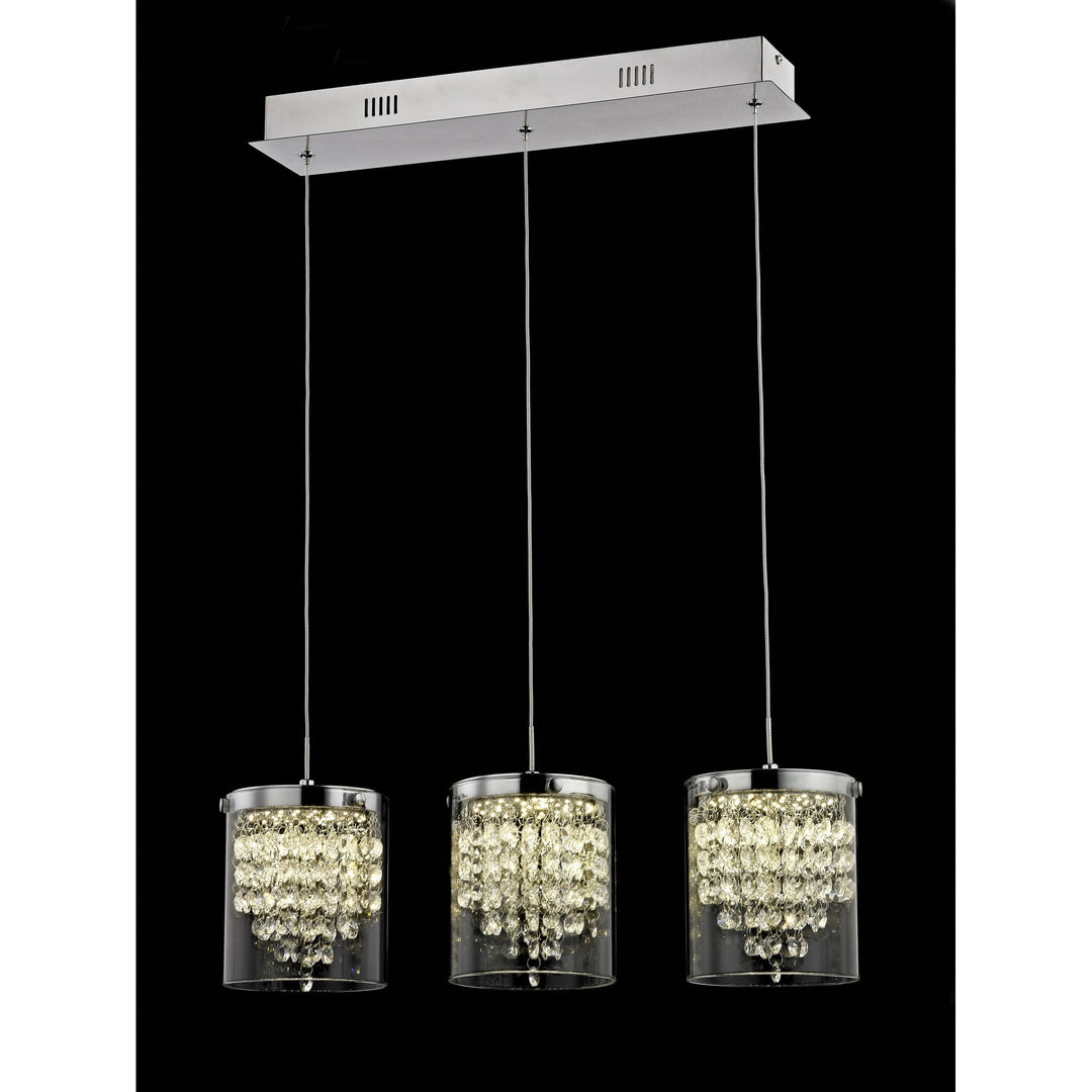 Impex Lighting LED608242/03/CH Florina 3 Light LED Pendant Chrome