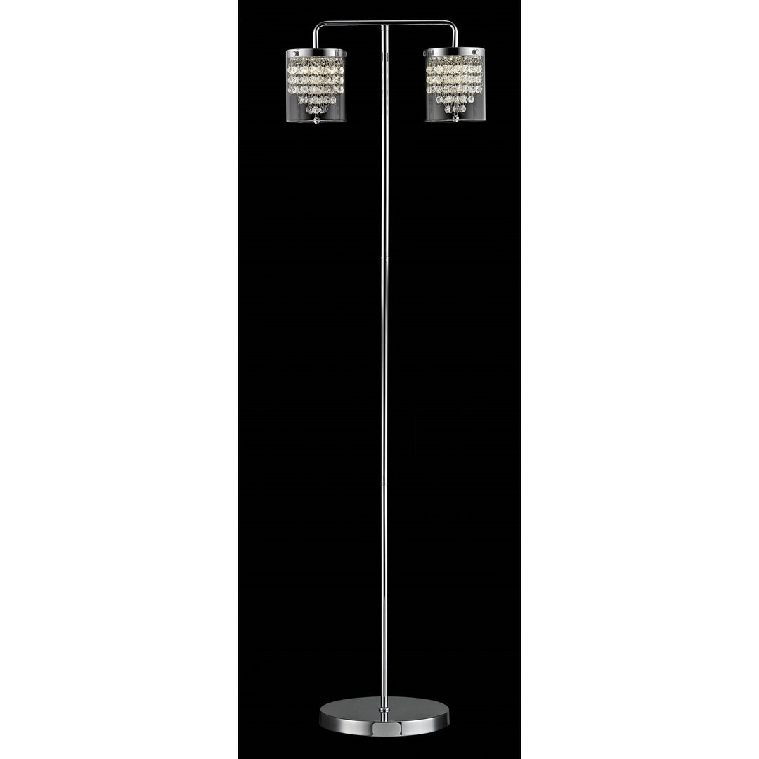 Impex Lighting LED608242/FL/CH Florina 2 Light LED Floor Lamp Chrome