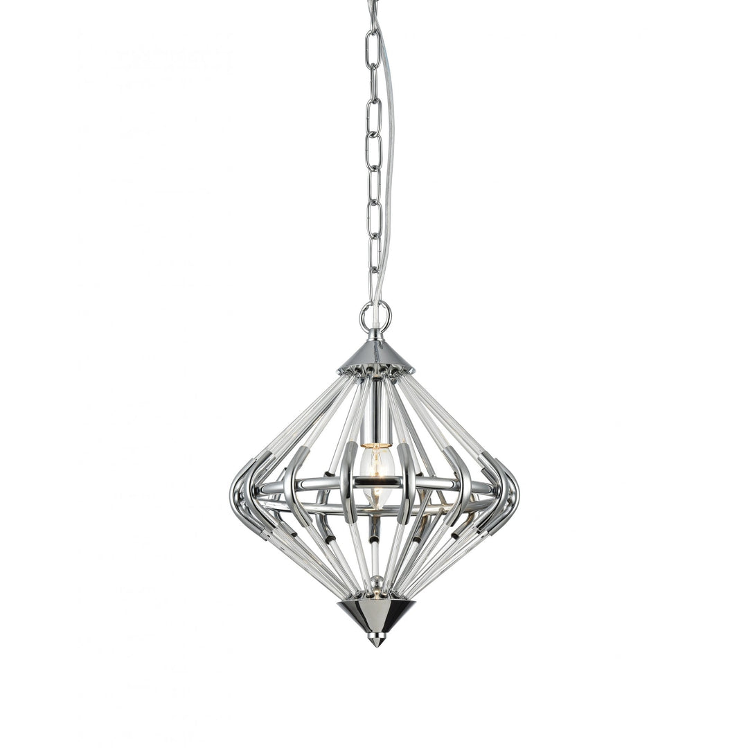 Impex Lighting PG1702/01/CH Gerda 1 Light Pendant Chrome
