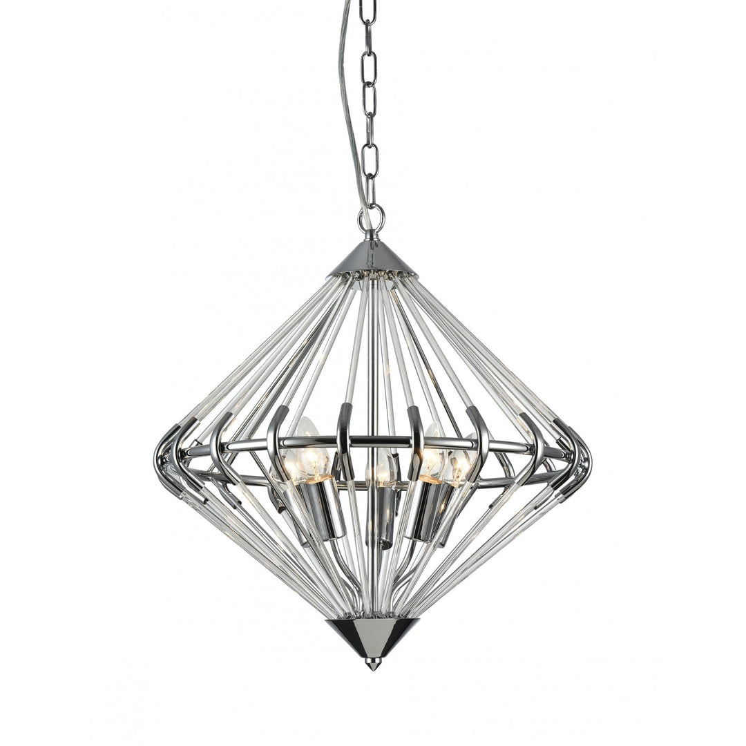 Impex Lighting PG1702/05/CH Gerda 5 Light Pendant Chrome