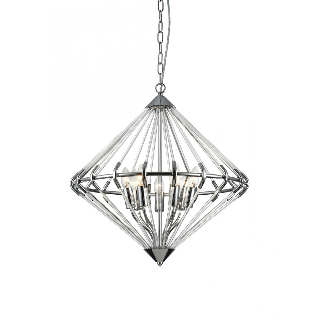 Impex Lighting PG1702/07/CH Gerda 7 Light Pendant Chrome