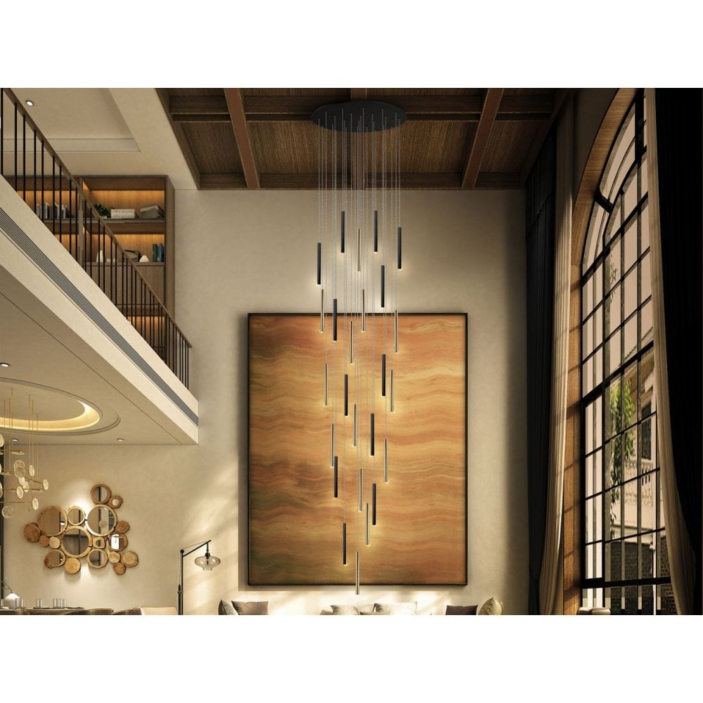 Schuller 373968G | Varas LED 25 Light Pendant | Gold Black