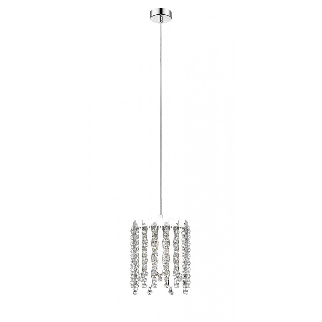 Impex CFH2105/01/CH Belize 1 Light Pendant Chrome Crystal