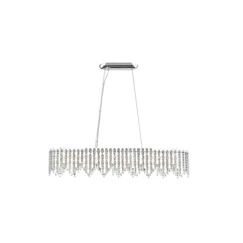 Impex CFH2105/10/OBL/CH Belize 10 Light Oblong Pendant Chrome Crystal