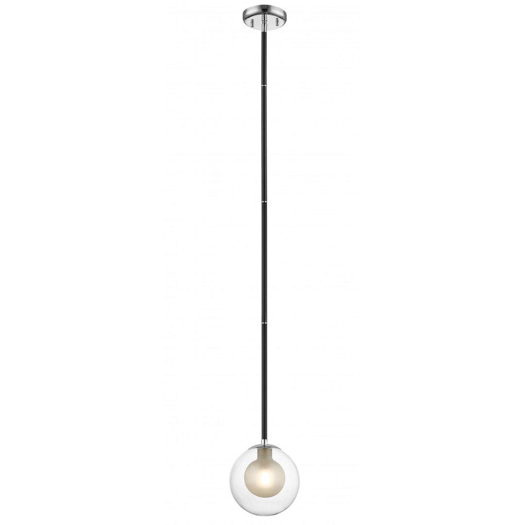 Impex PGH1806/01/CH/MBLK Remy 1 Light Ceiling Light Chrome Black