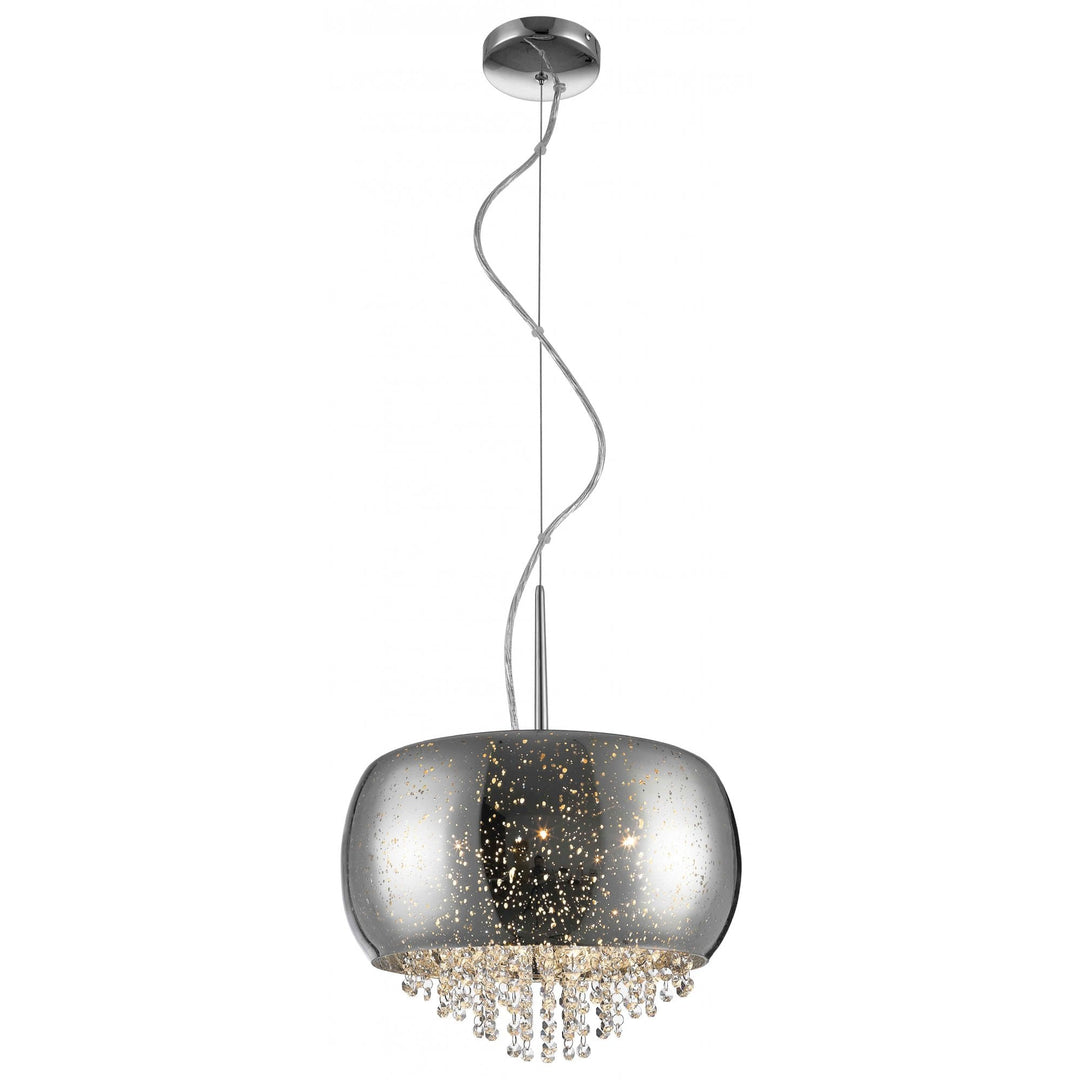 Impex PGH1802/03/CH Luna 3 Light Pendant Chrome Crystal