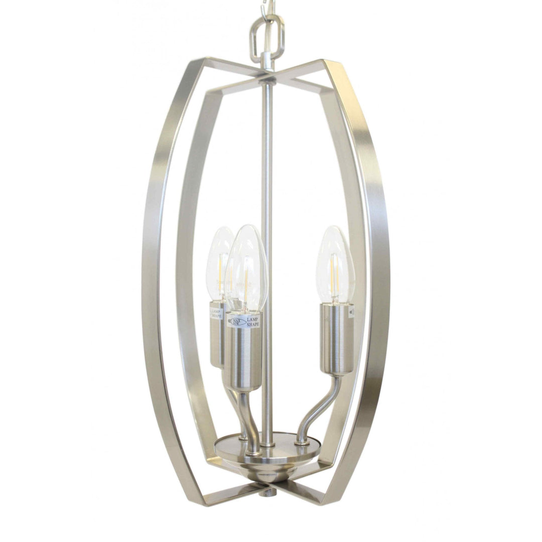 Impex LG1928/03/SN Alexis 3 Light Pendant Satin Nickel