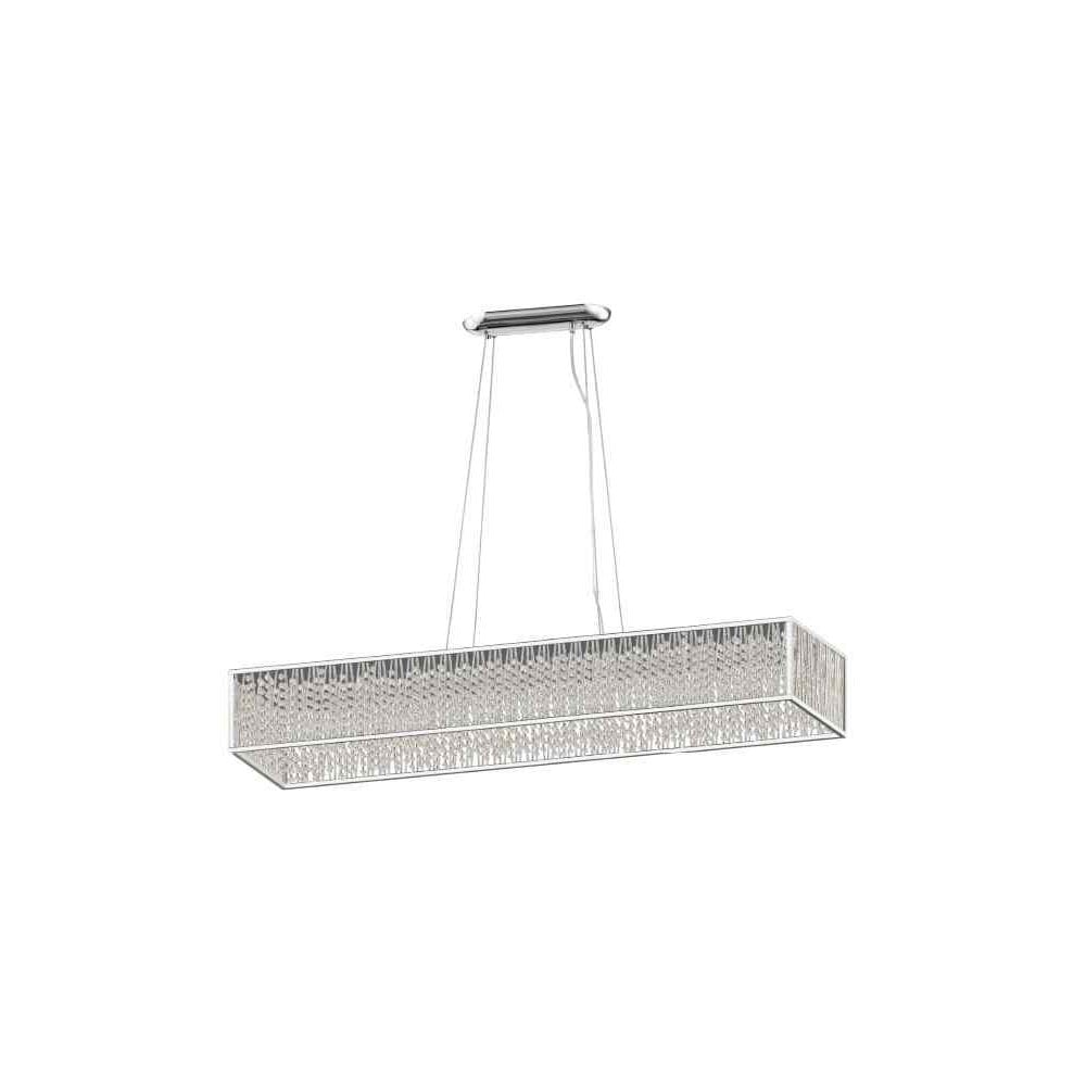 Impex CFH310221/11/OBL/CH Melenki 11 Light Oblong Pendant Chrome Crystal