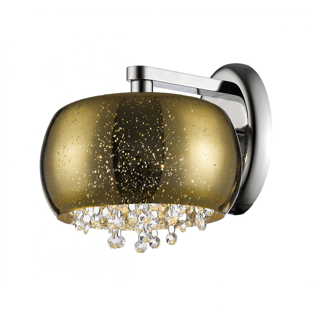 Impex PGH1802/01/WB/G Luna 1 Light Wall Light Gold Crystal