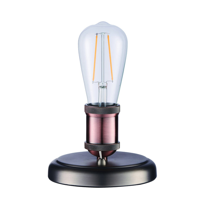 Endon 76355 Hal 1 Light Table Lamp Pewter Copper