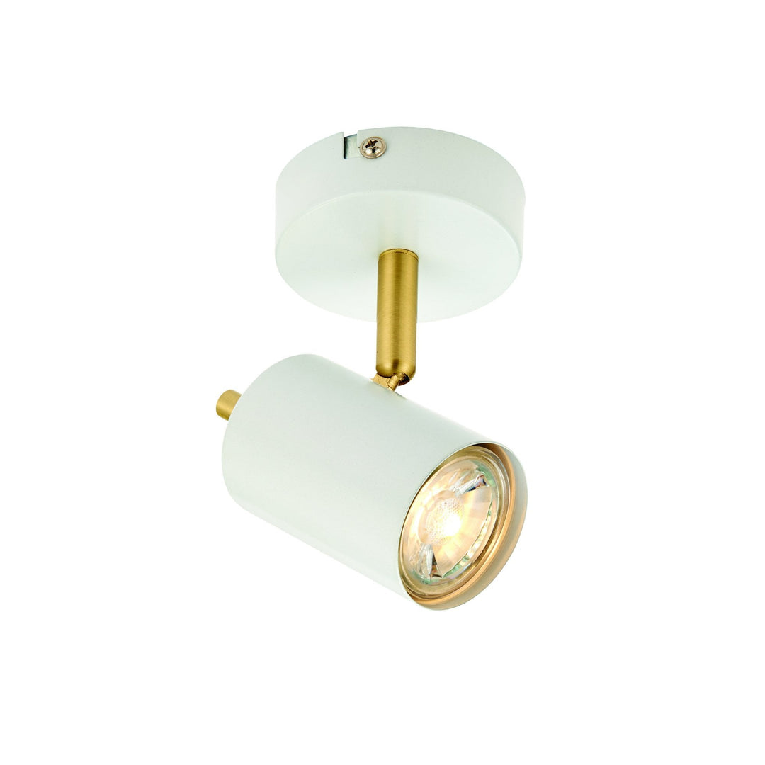 Endon 59931 Gull 1 Light Spotlight White Brass
