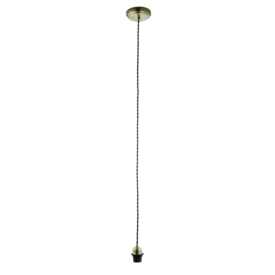 Endon 61809 Cable set 1 Light Pendant Brass