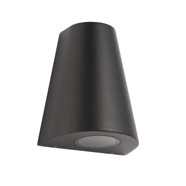 Endon 96904 Helm LED 1 Light Outdoor Wall Light Black Clear